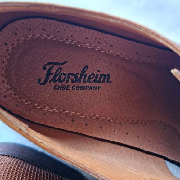 Florsheim Postino Cap Toe Oxfords, Brown Leather Shoes, Size 10D